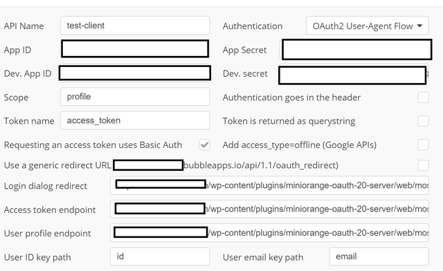 bubble oauth