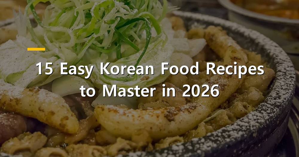 Assortment of vibrant Korean dishes including bibimbap, kimchi, and bulgogi