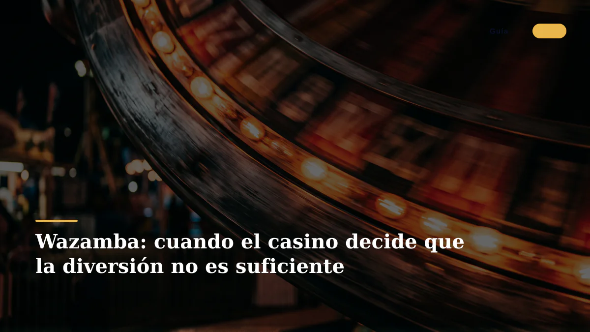 Wazamba: cuando el casino decide que la diversión no es suficiente