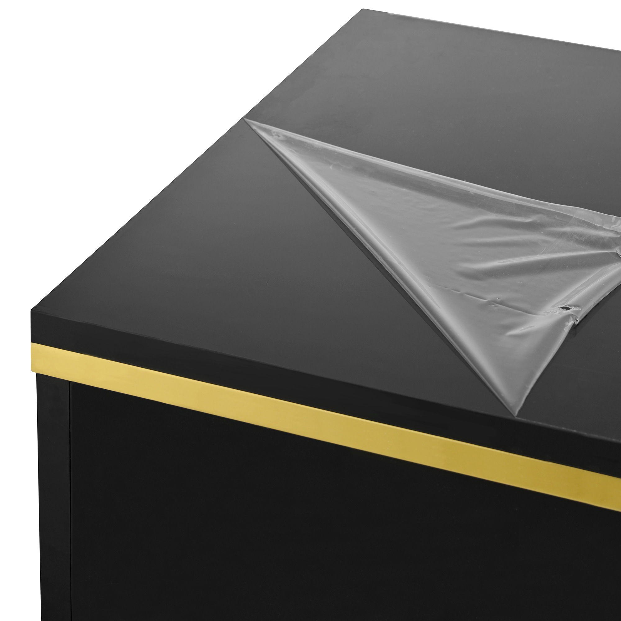 Table Basse Noir, Rangement, Design Moderne, Structure Robuste, Entretien Facile, Multifonctionnel - 100x50x36cm - Salon 3