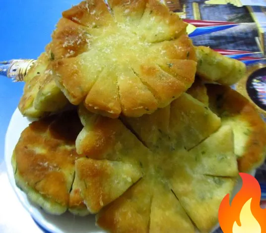 Постер Лепешки с брынзой и укропом