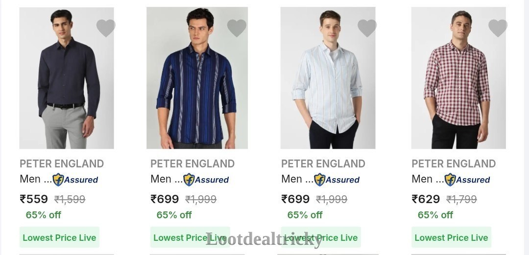 Peter England Shirts – Mind-Blowing Saving @ ₹449 (65%) Peter England Shirts – Mind-Blowing Saving @ ₹449 (65%)