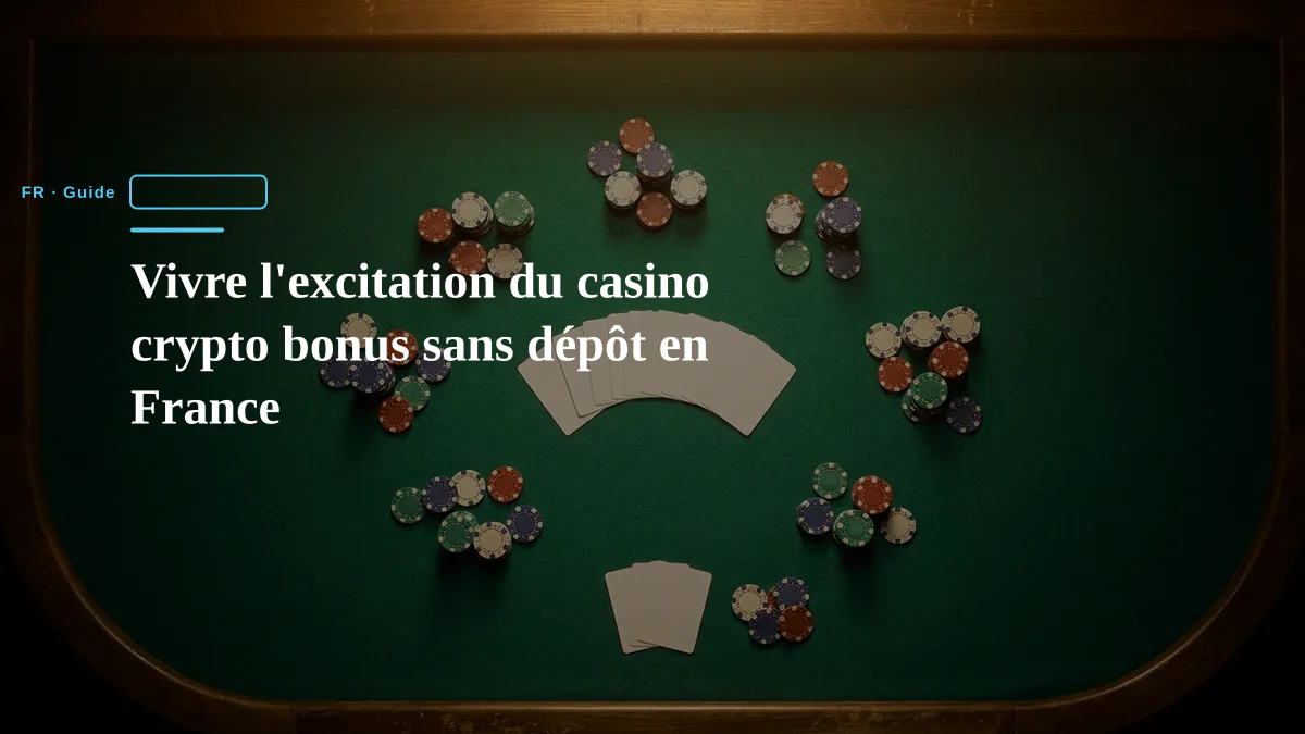 Vivre l'excitation du casino crypto bonus sans dépôt en France