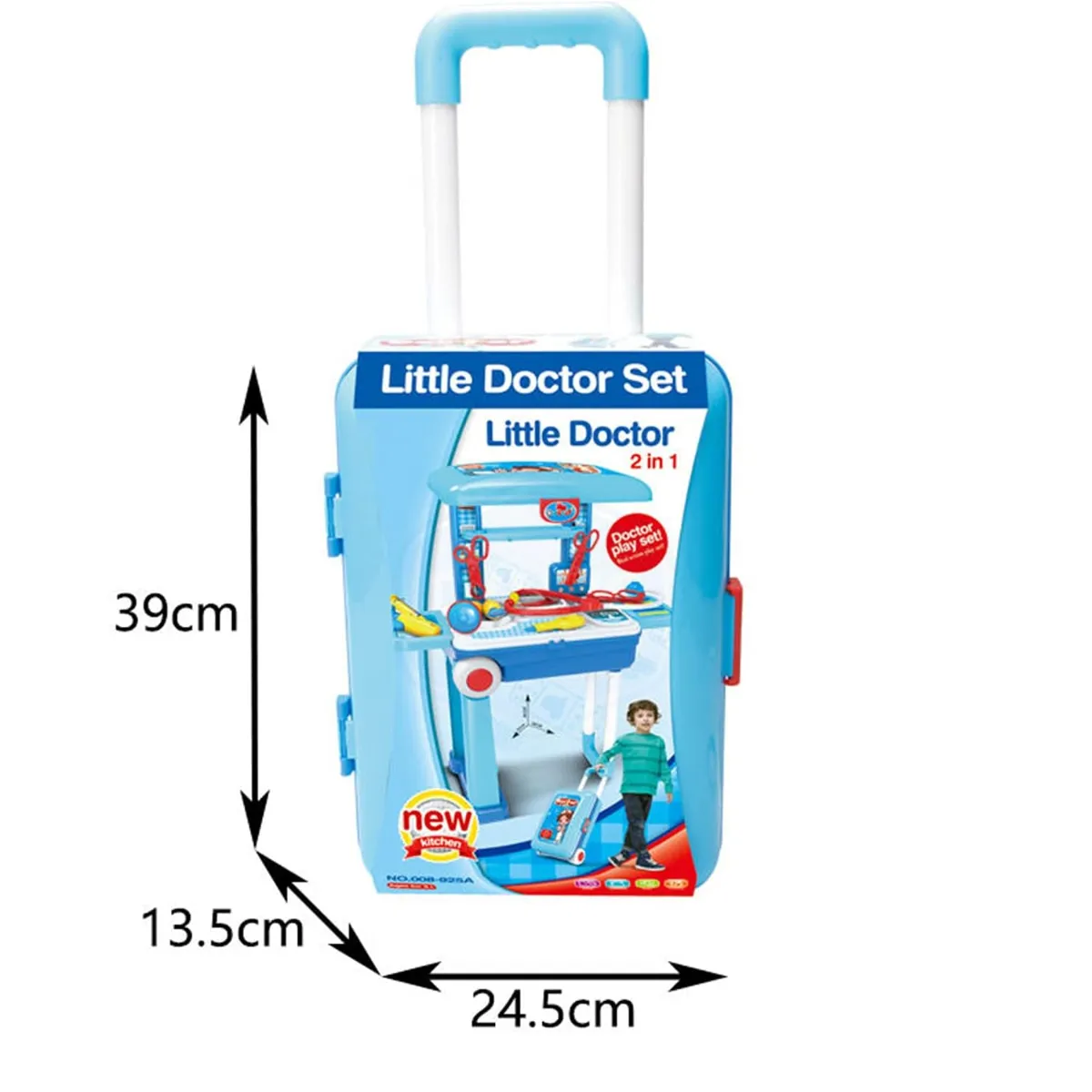 ids Doctor Play Set with Trolley Suitcase, Pretend Medical Kit for Boys & Girls, Portable Doctor Toy Set with Stethoscope, Scissors & Medical Accessories for Role Play, Ages 3+ - ToyMall Manjeri