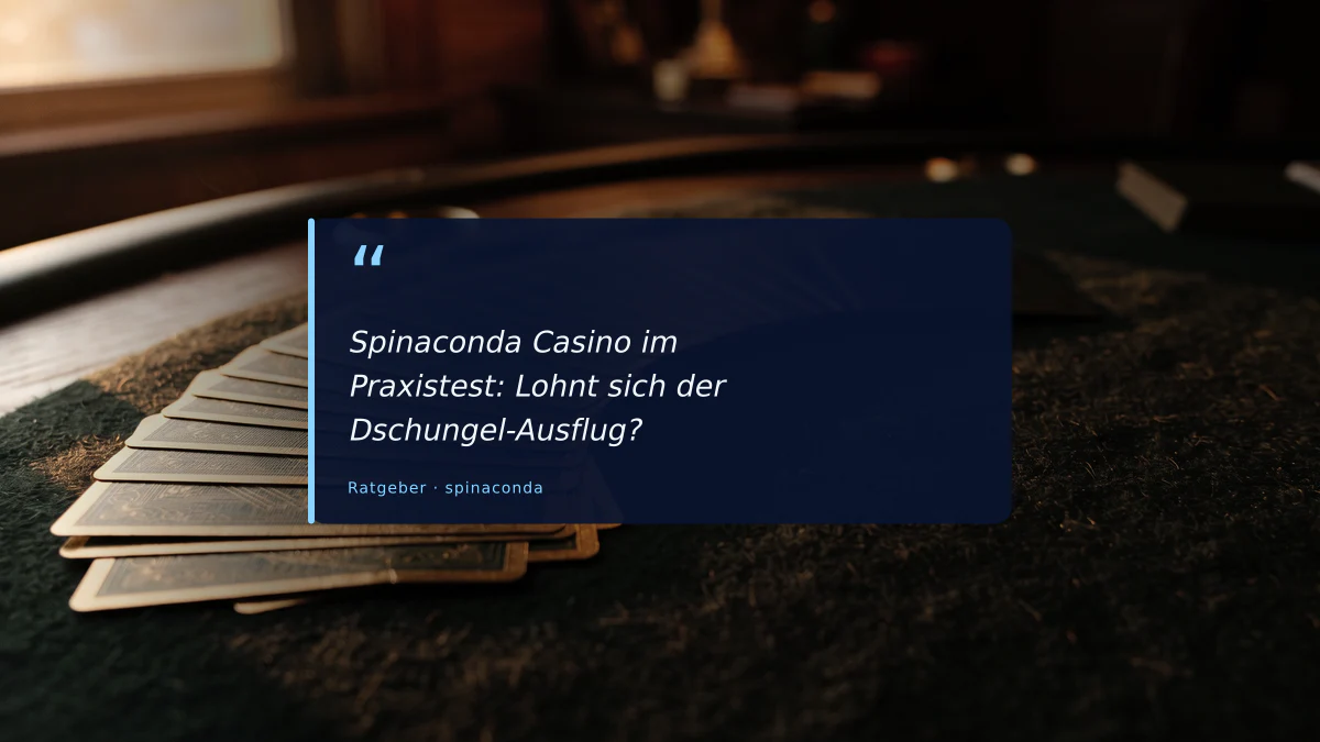 Spinaconda Casino im Praxistest: Lohnt sich der Dschungel-Ausflug?