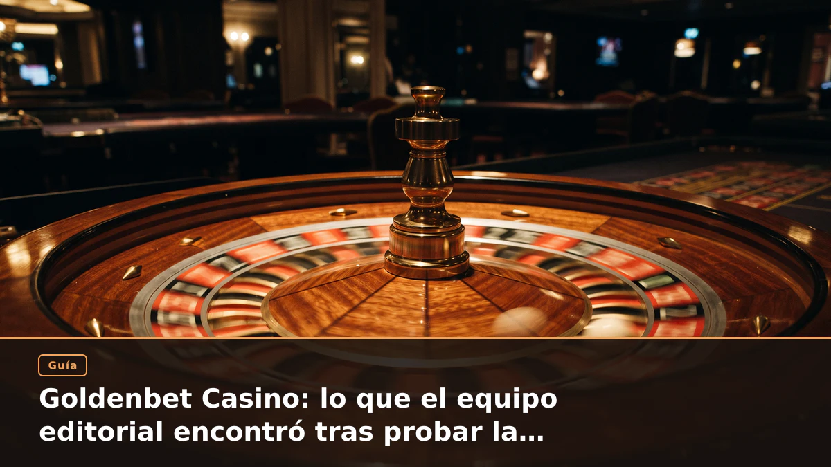 Goldenbet Casino: lo que el equipo editorial encontró tras probar la plataforma