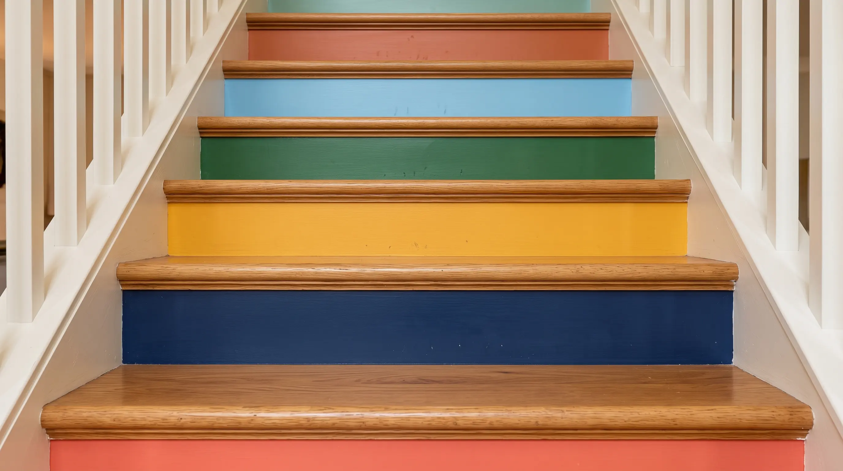 Contrasting Painted Stair Risers