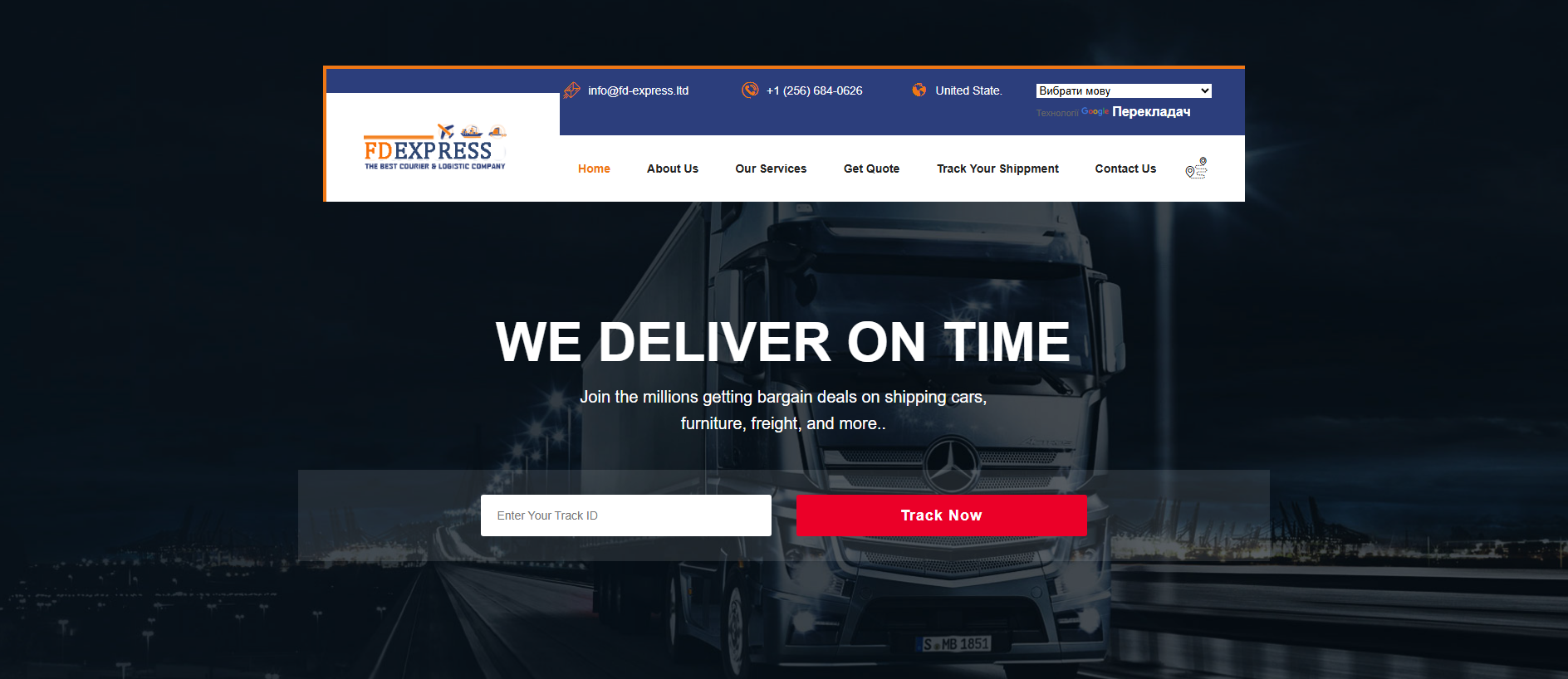 Screenshot of fd-express.ltd