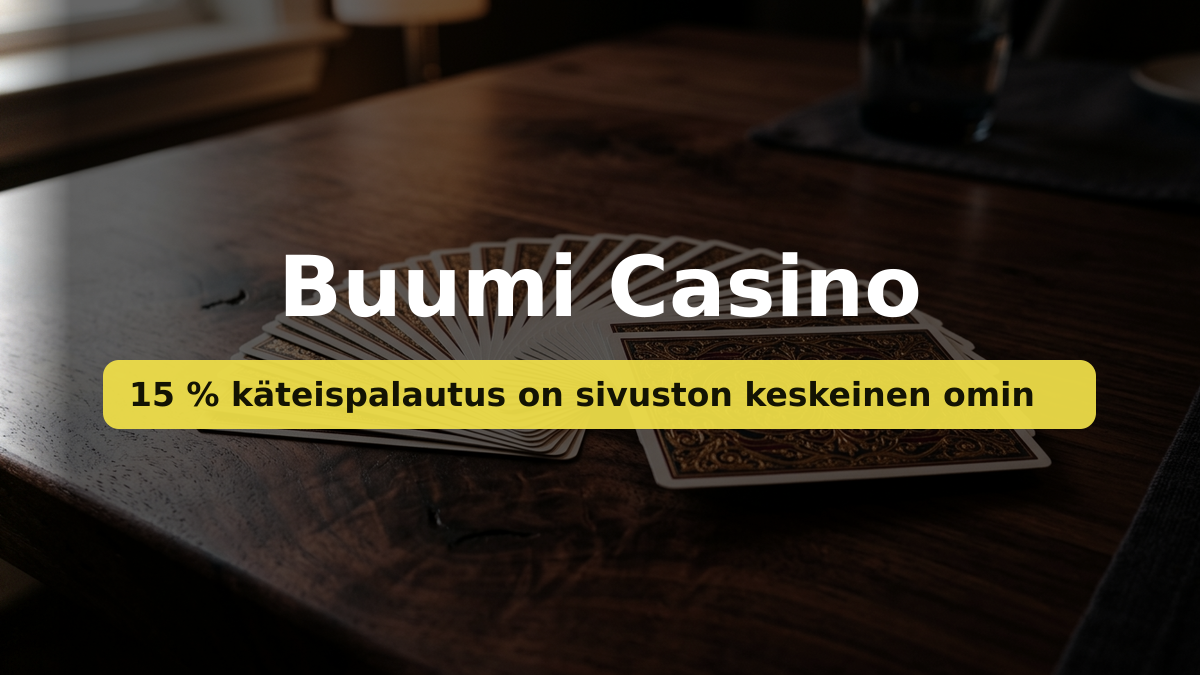 Buumi Casino kasino — tervetuliaisbonus 15 % käteispalautus on sivuston keskeinen omin, maksutavat: Visa, Mastercard, MiFinity, Jeton, Bitcoin
