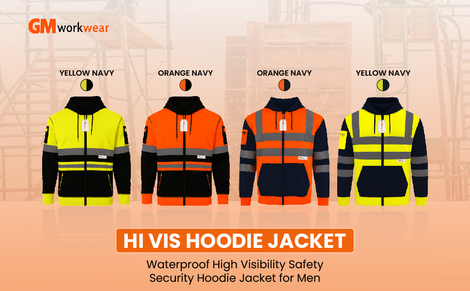 EN ISO 20471 Class 1 Hi-Vis Yellow and Orange Contrast Joggers