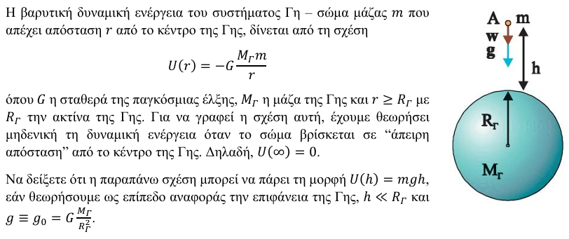 Αλλάζοντας επίπεδο αναφοράς στη βαρυτική δυναμική ενέργεια