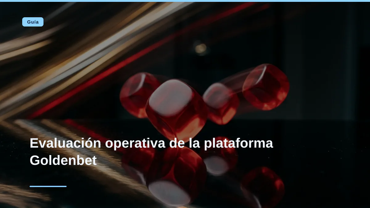 Evaluación operativa de la plataforma Goldenbet