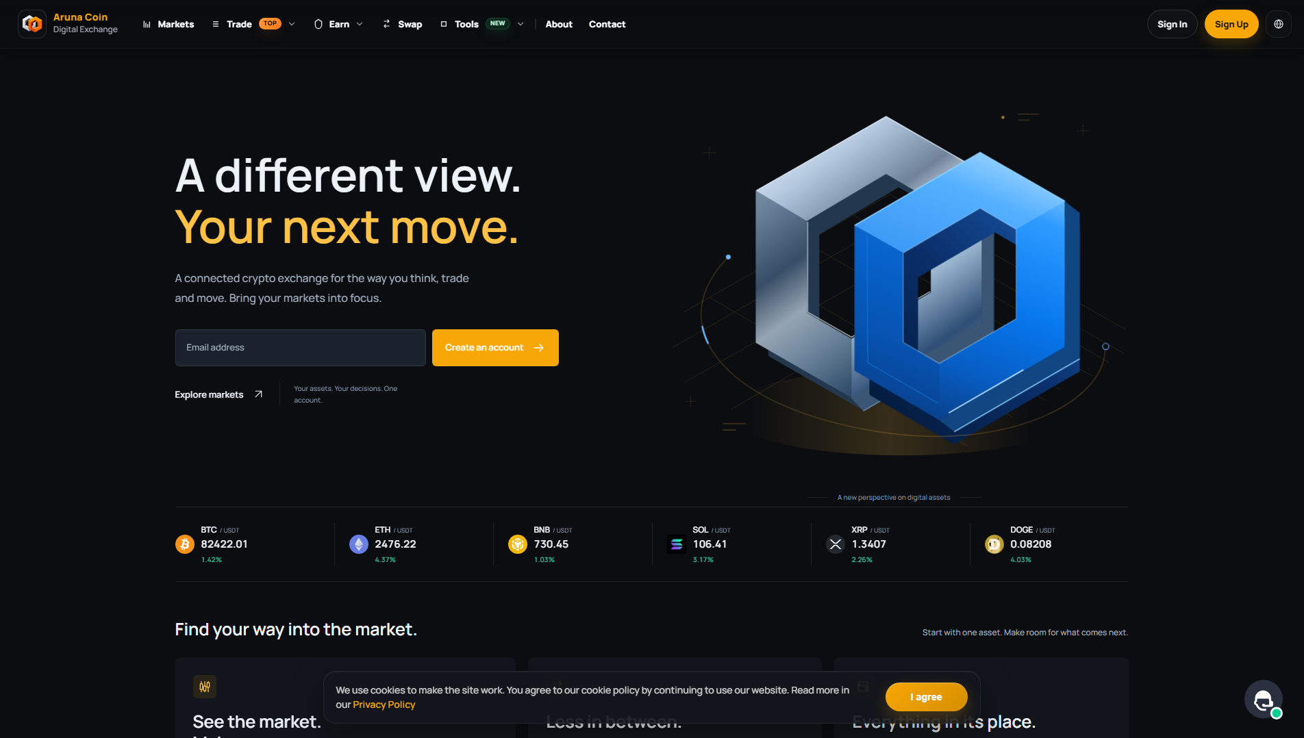 Primary capture · arunacoin.com
