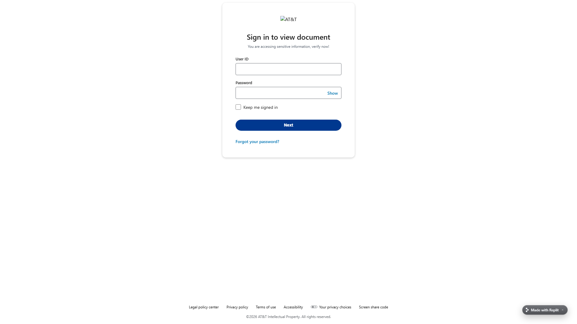 Screenshot of document-sign-online--xfinityweb.replit.app