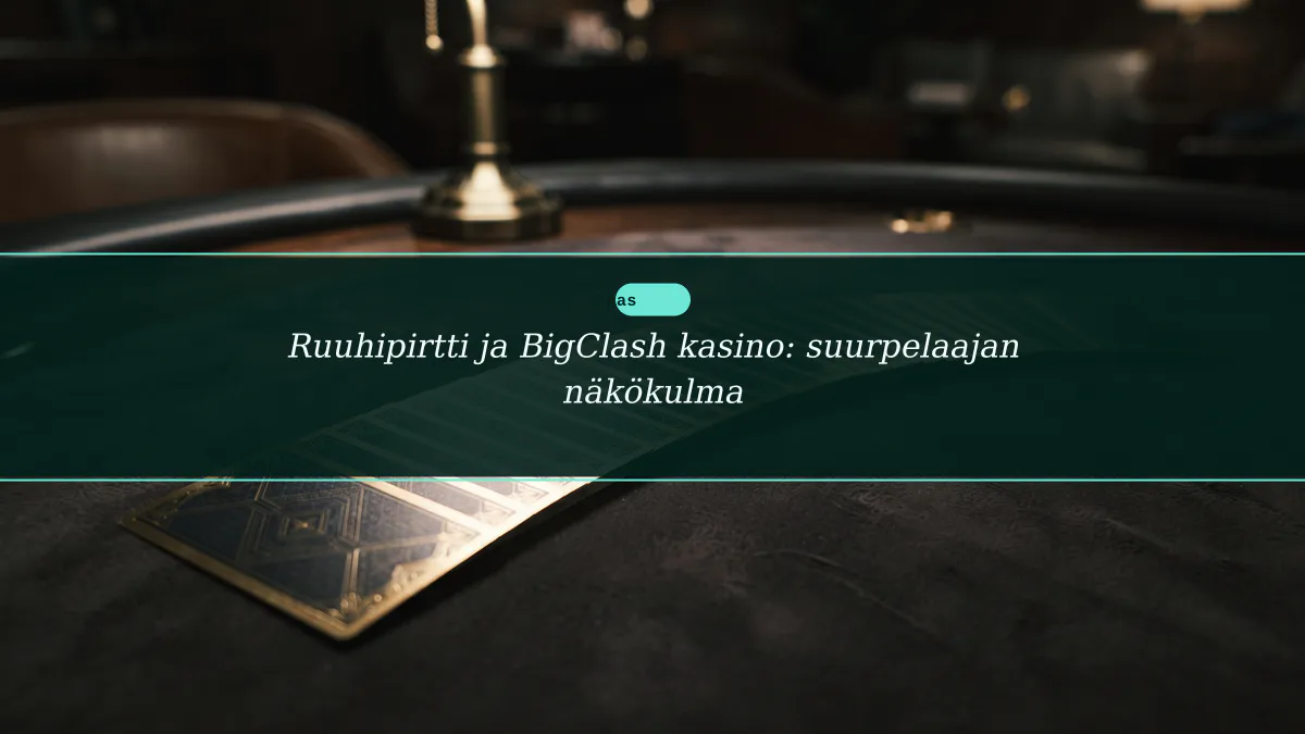 Ruuhipirtti ja BigClash kasino: suurpelaajan näkökulma