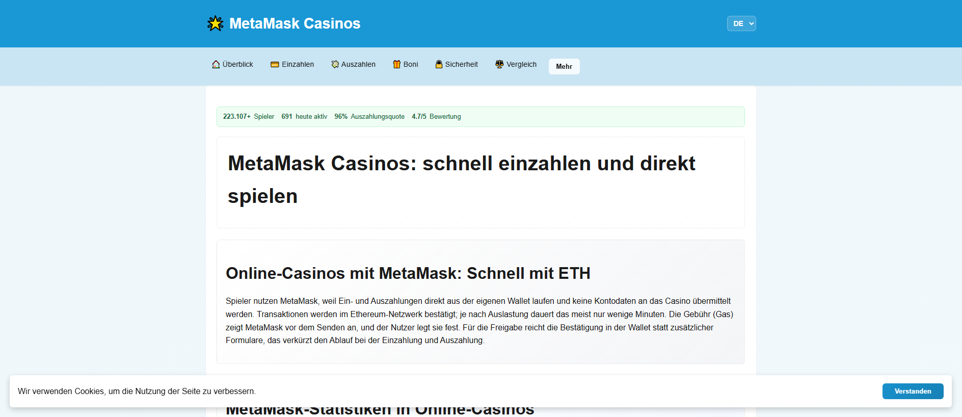 Stored capture of metamaskcasinos.org