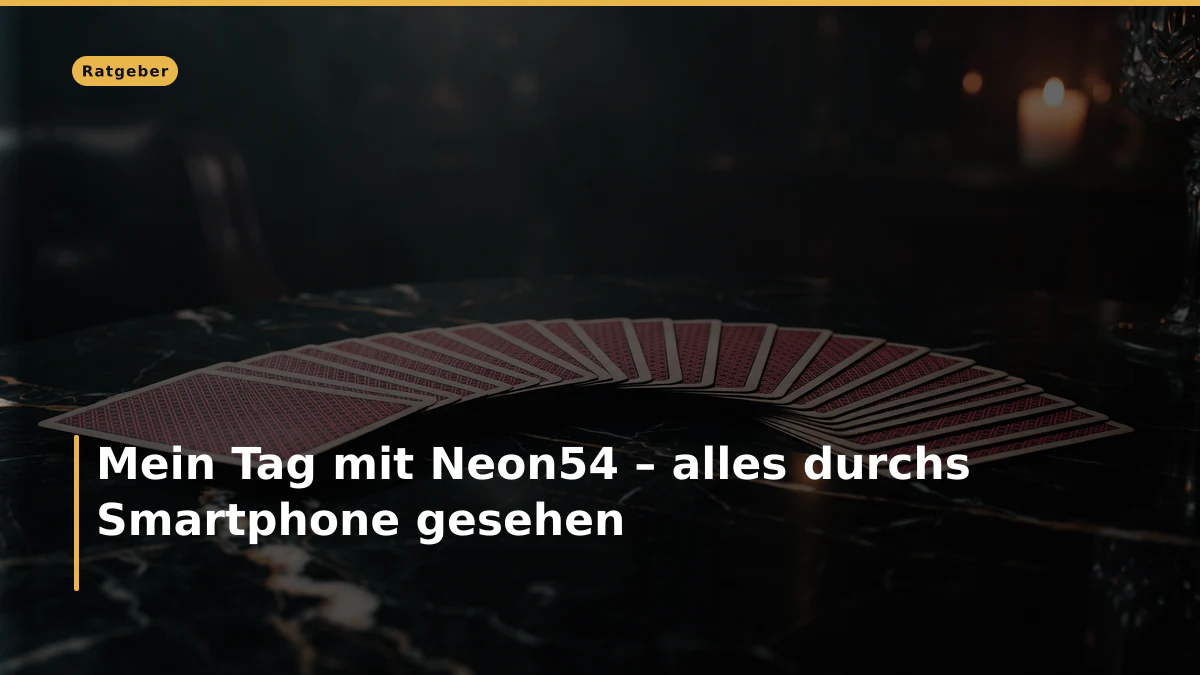 Mein Tag mit Neon54 – alles durchs Smartphone gesehen