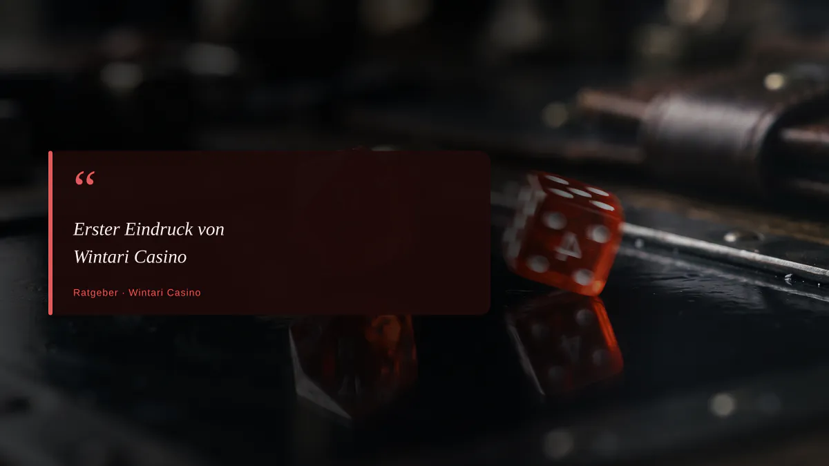 Erster Eindruck von Wintari Casino