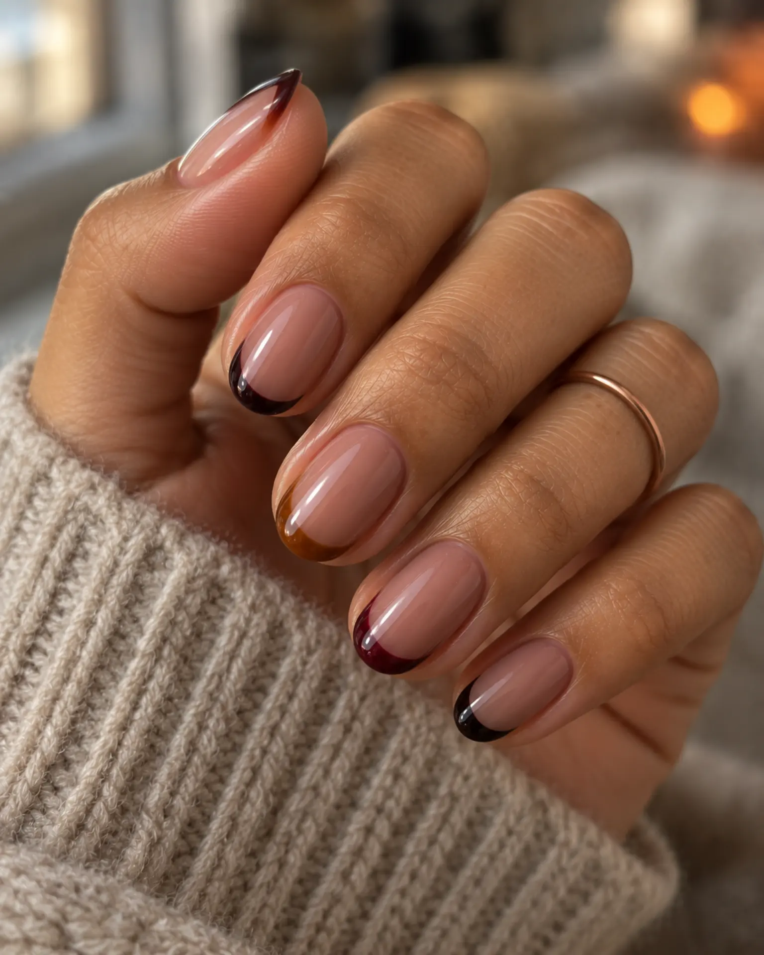 Halloween Micro French Edge manicure inspiration for halloween nail ideas