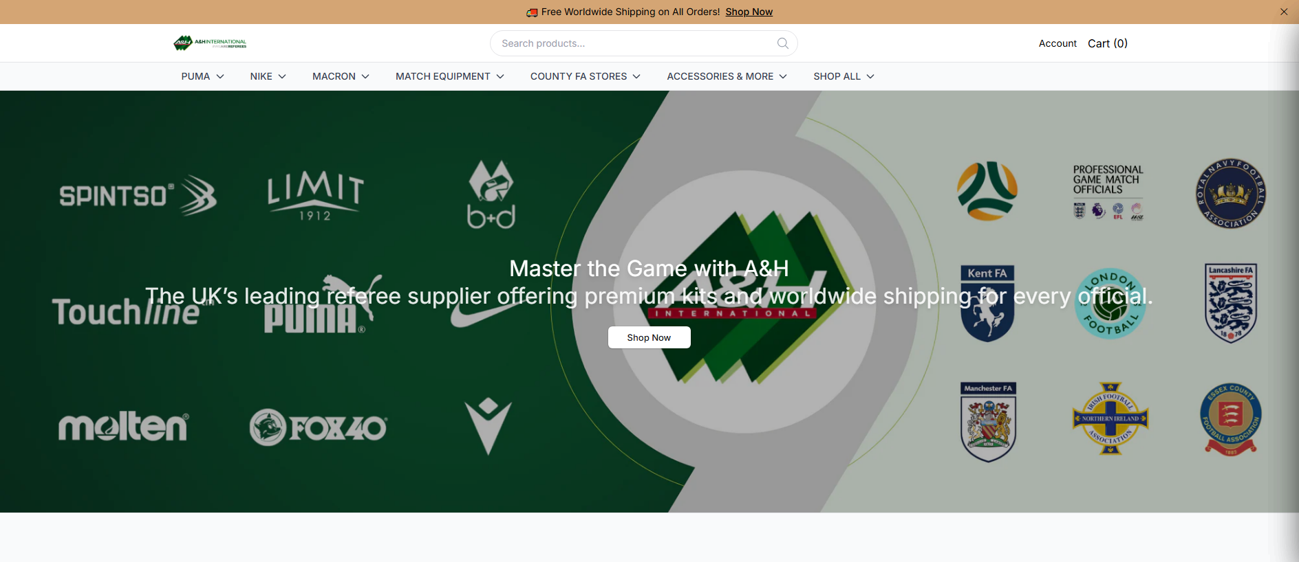 Stored capture of ahinternationalsports.shop