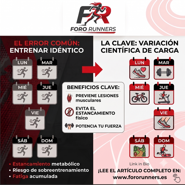 Por qué entrenar todos los días igual está frenando tu progreso en la carrera