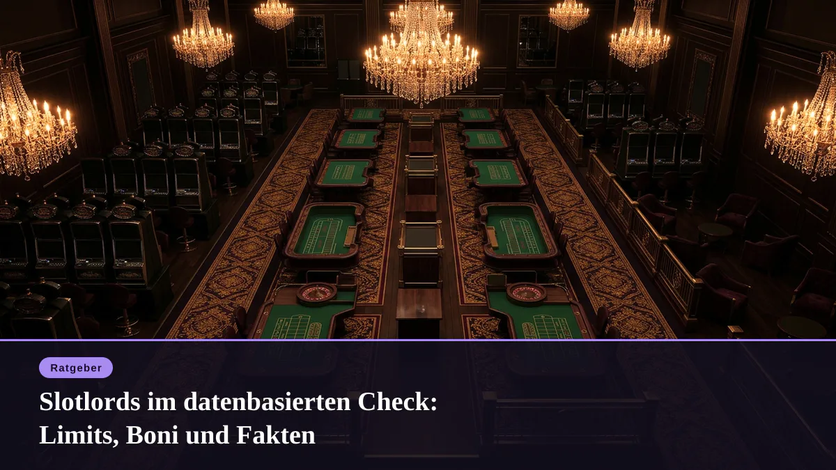 Slotlords im datenbasierten Check: Limits, Boni und Fakten