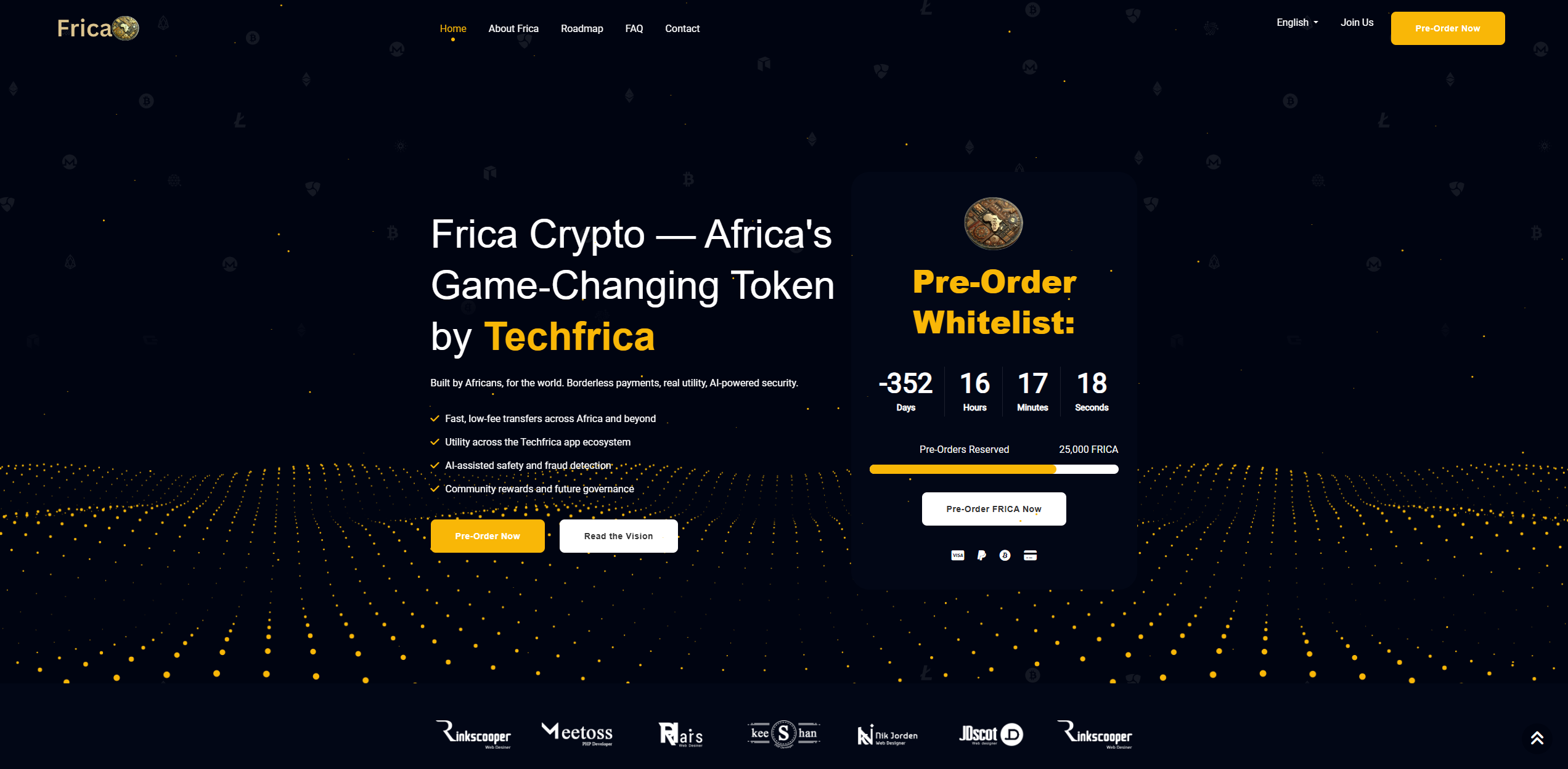 Screenshot of fricacrypto.com