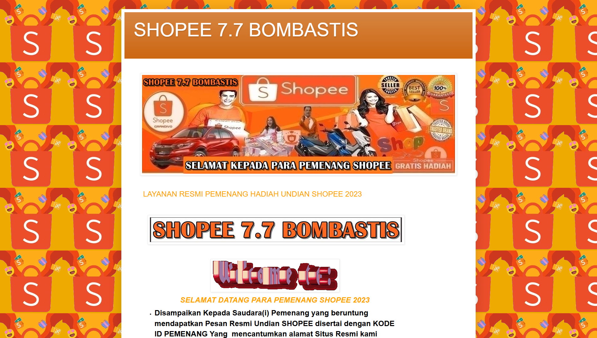Stored capture of shopee77bombastis.blogspot.com