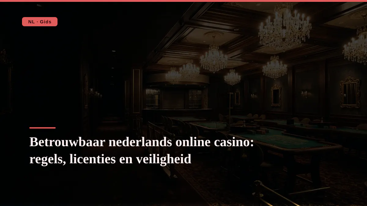 Betrouwbaar nederlands online casino: regels, licenties en veiligheid