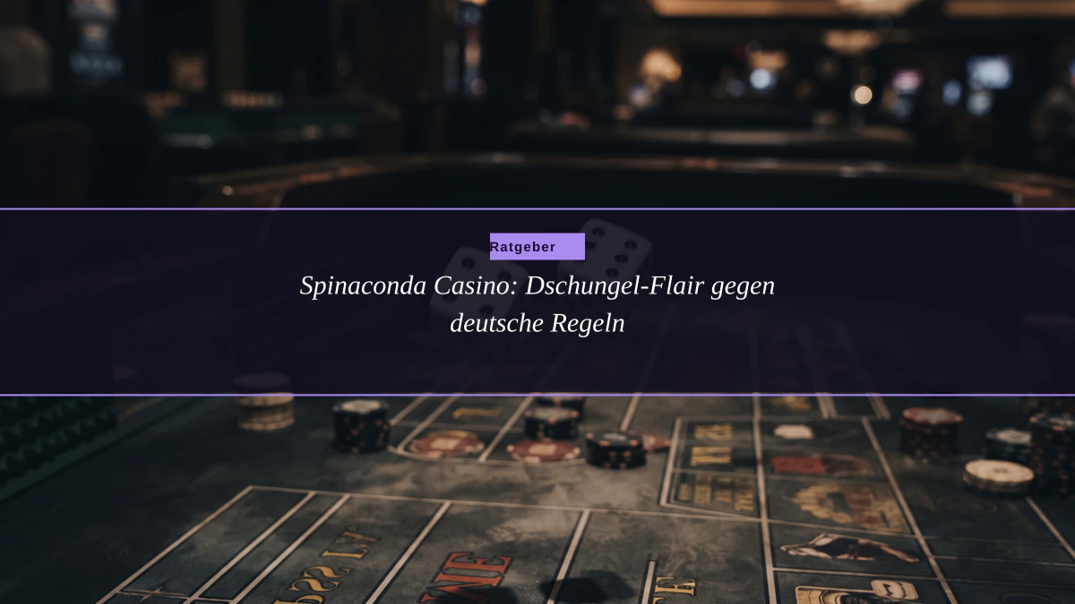 Spinaconda Casino: Dschungel-Flair gegen deutsche Regeln