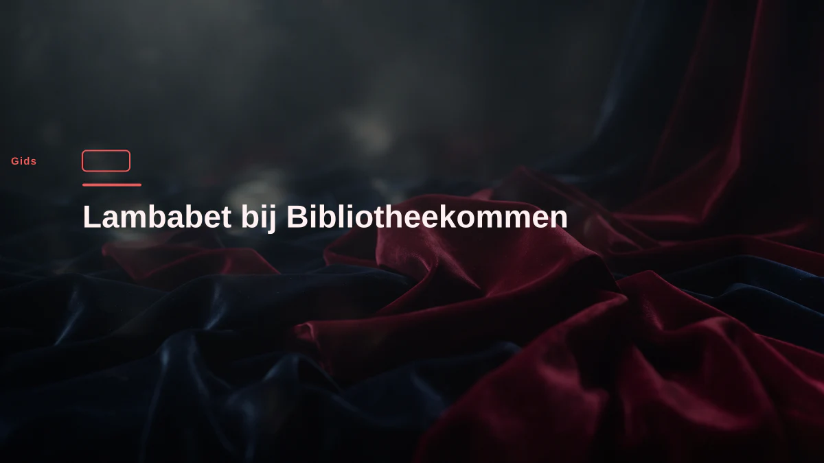 Lambabet bij Bibliotheekommen