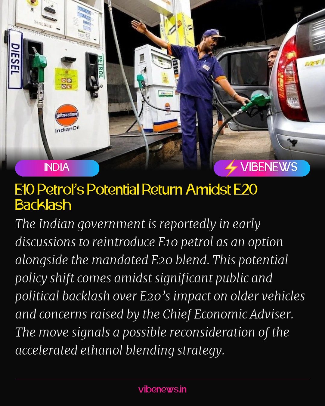 E10 Petrol’s Potential Return Amidst E20 Backlash