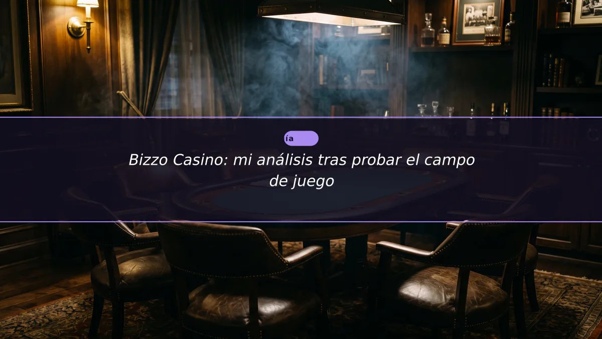 Bizzo Casino: mi análisis tras probar el campo de juego
