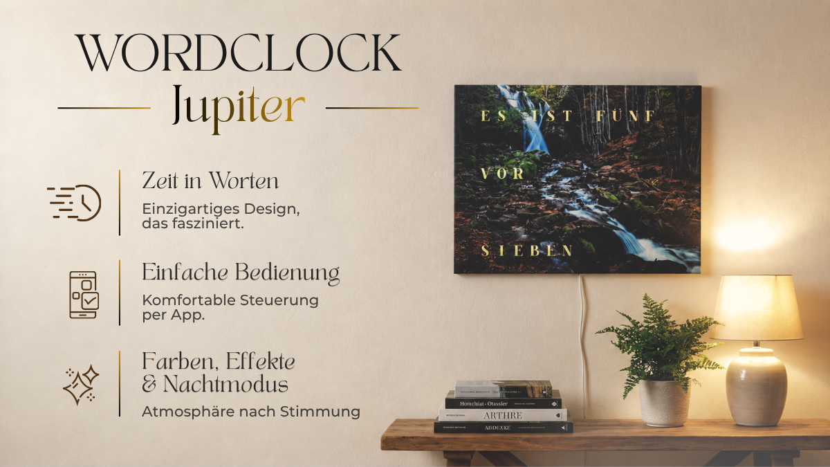 WordClock Jupiter – Zeit neu definiert
