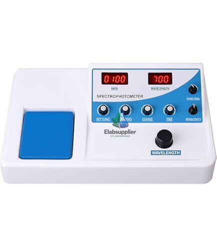 UV Vis spectrophotometer 320-1000nm 4nm bandwidth LCD research QC lab India
