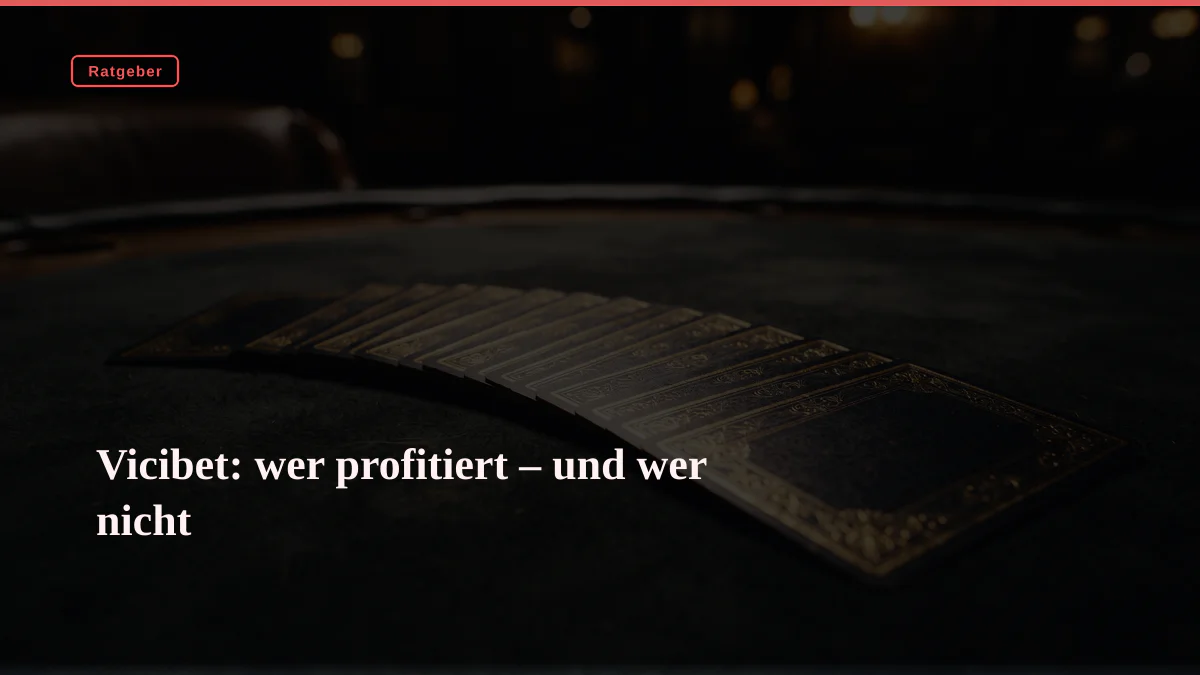 Vicibet: wer profitiert – und wer nicht