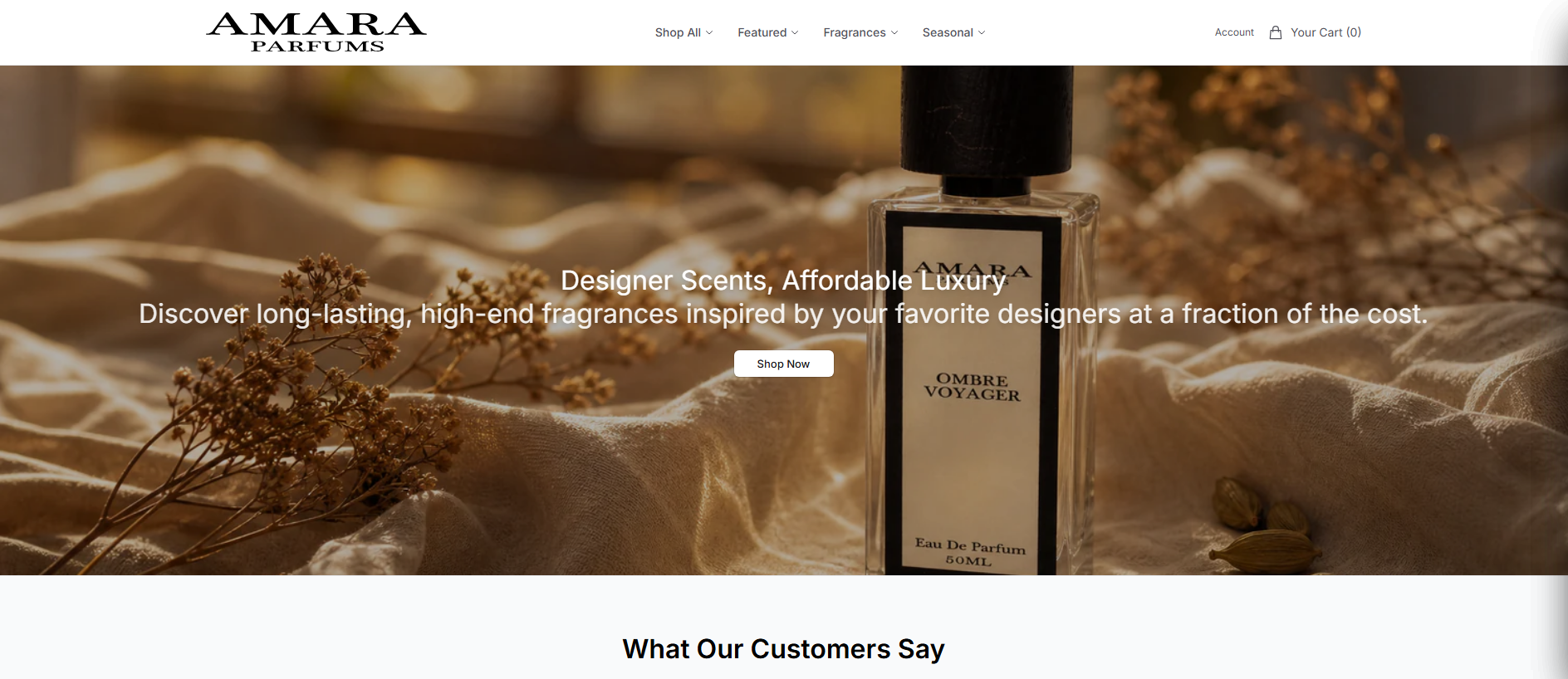 Stored capture of amaraparfumsbeauty.shop