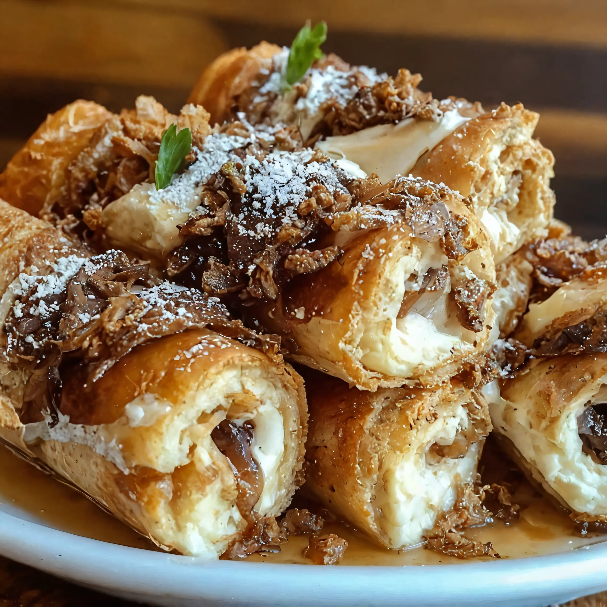 Cinnamon Roll Cheesecake Chimichanga