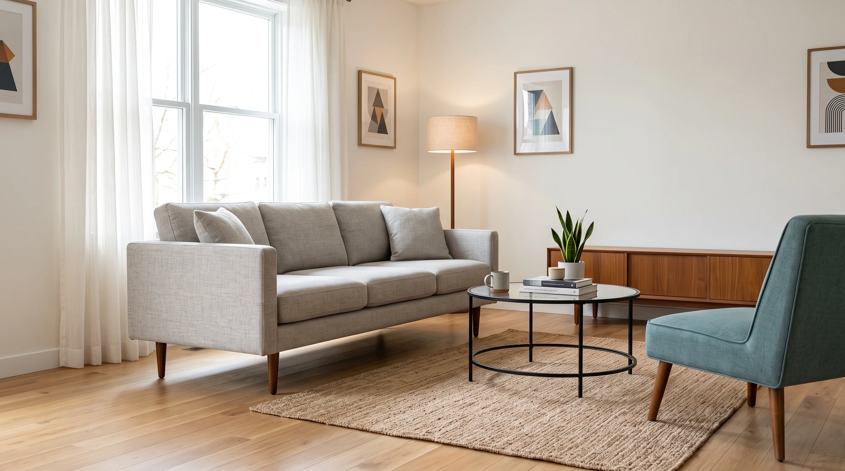 Leggy Mid-Century Modern Furniture Sofa