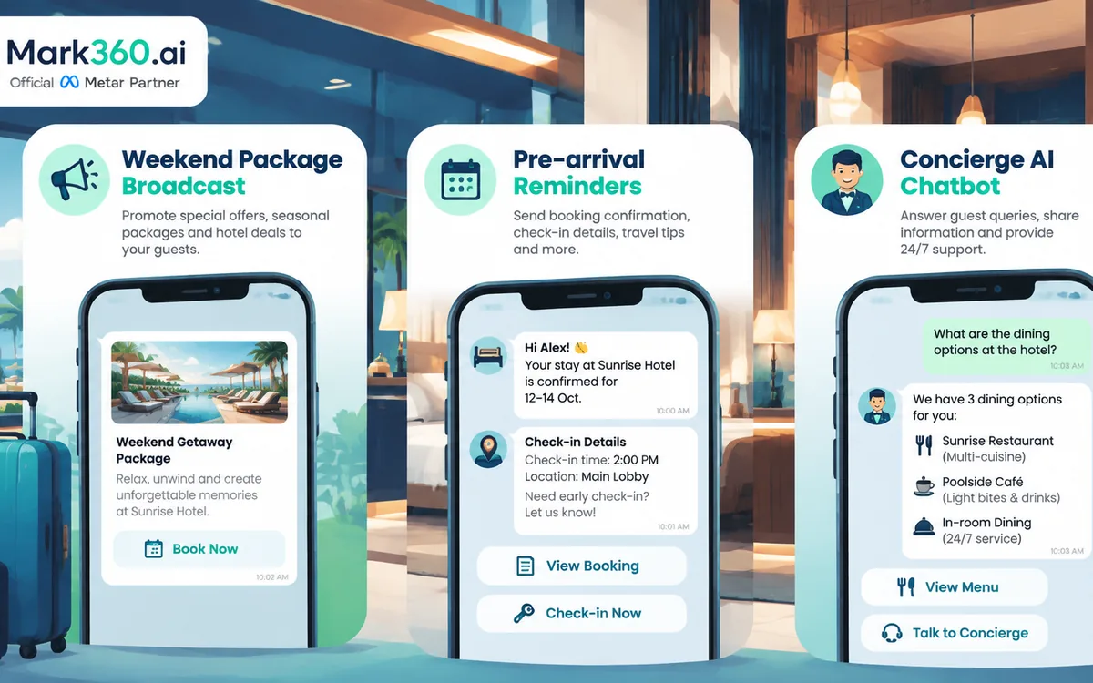WhatsApp for Hotels: Pre-Arrival Drip, Concierge Chatbots & Package Broadcasts — card