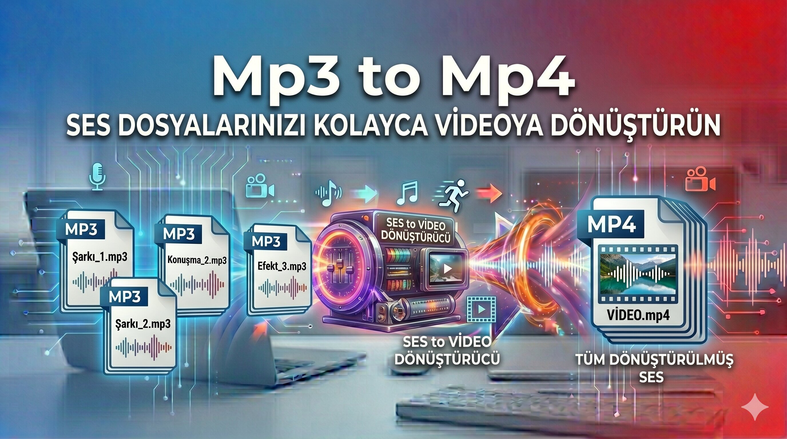 Ücretsiz Mp3 to Mp4 Aracı | HappyOfficeTools