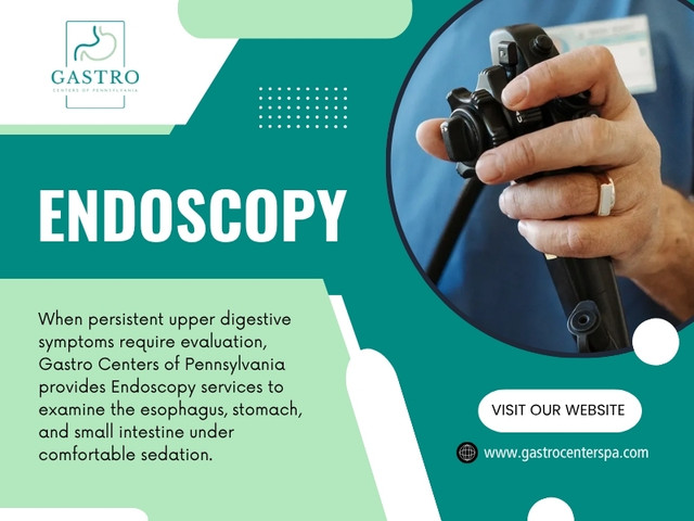 An endoscopy allows a doctor to examine the upper digestive tract using a small camera. It may be considered when symptoms such as ongoing reflux, swallowing problems, unexplained upper abdominal discomfort, or persistent nausea need further investigation.

Gastro Centers of Pennsylvania

Our Location:
King of Prussia: 216 Mall Blvd #120, King of Prussia, PA 19406, United States
Find Us On Google Map: https://maps.app.goo.gl/urcTXbfAmHQzMY5V7

Read Our Blogs:
https://gastrocenterspa.medium.com/
https://gastrocenterspa.mystrikingly.com/
https://gastrocenterspa.tumblr.com/

More Links:
https://bio.site/gastrocenterspa
https://peatix.com/user/30592065/view
https://speakerdeck.com/gastrocenterspa