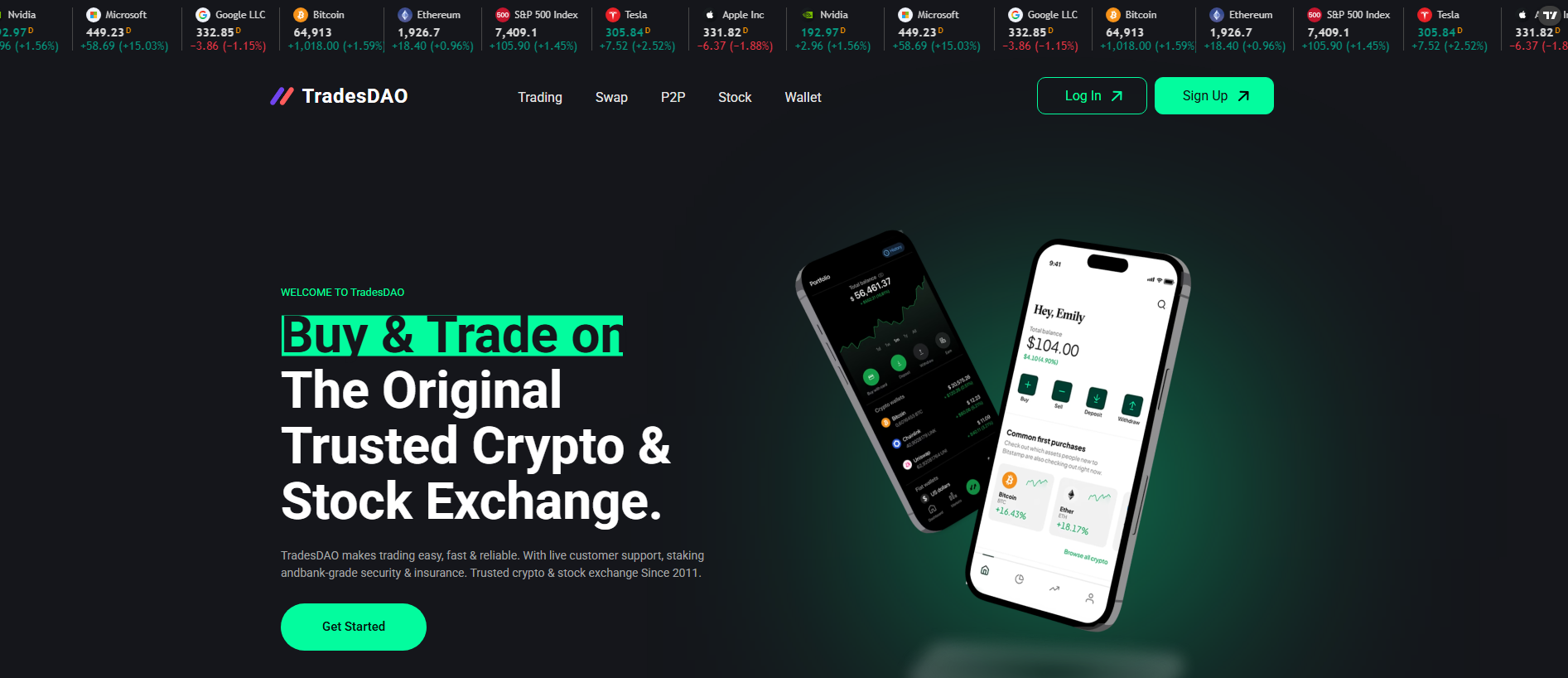 Screenshot of traderxdao.com