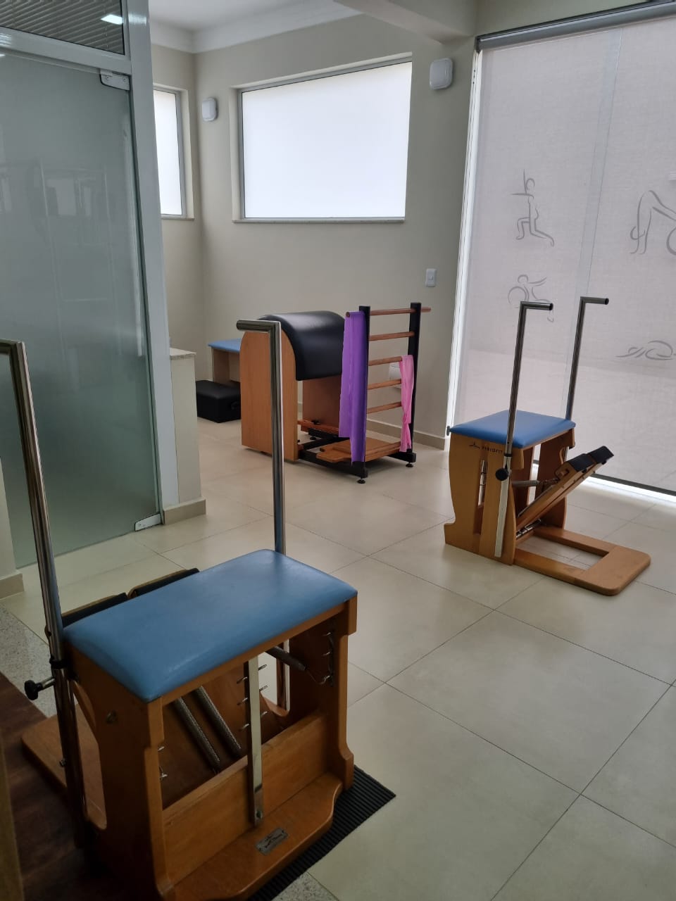 Aparelhos da sala de Pilates