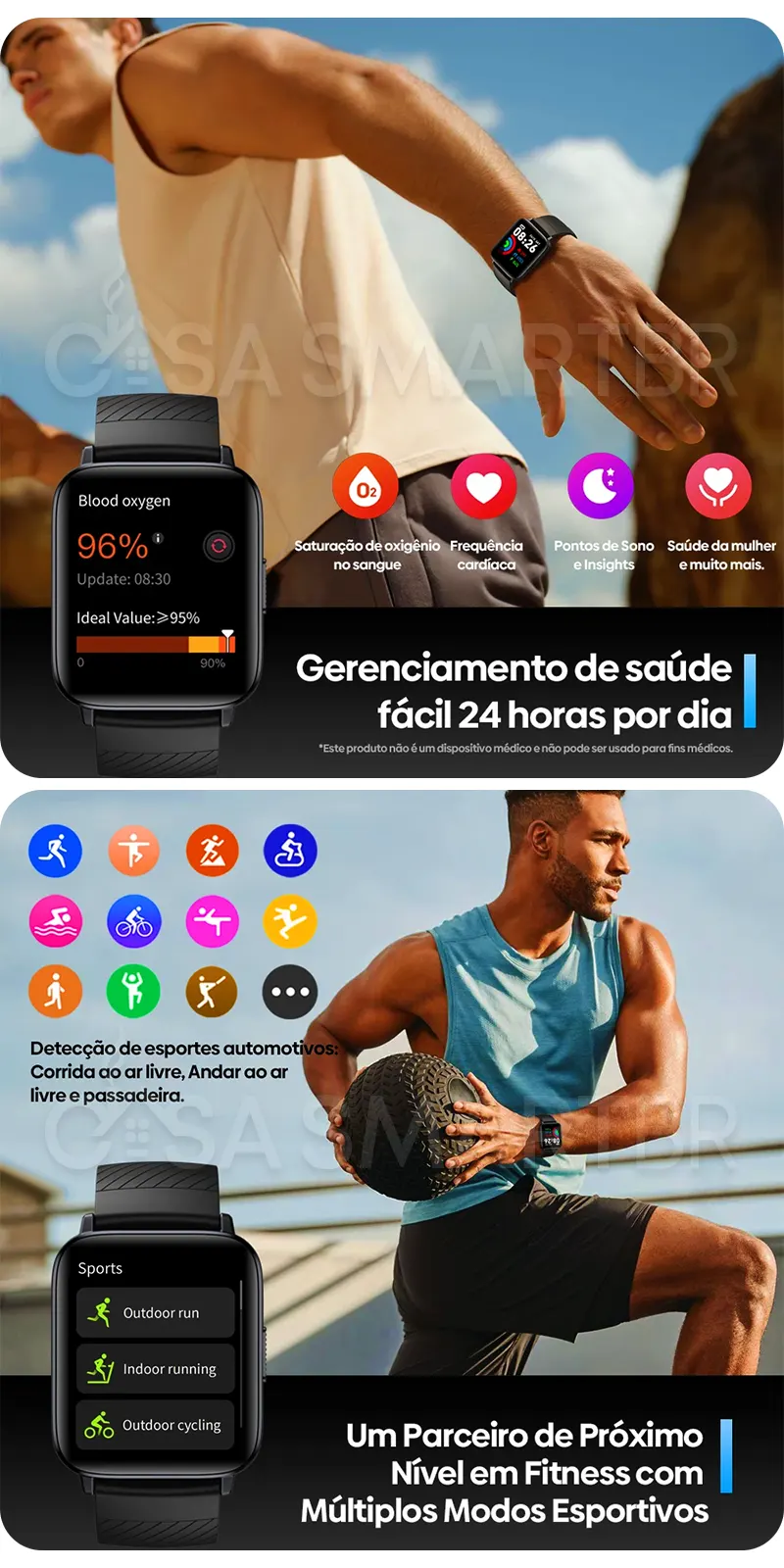 Relógio Inteligente GPS Aqqua Run