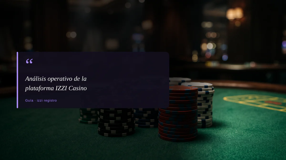 Análisis operativo de la plataforma IZZI Casino
