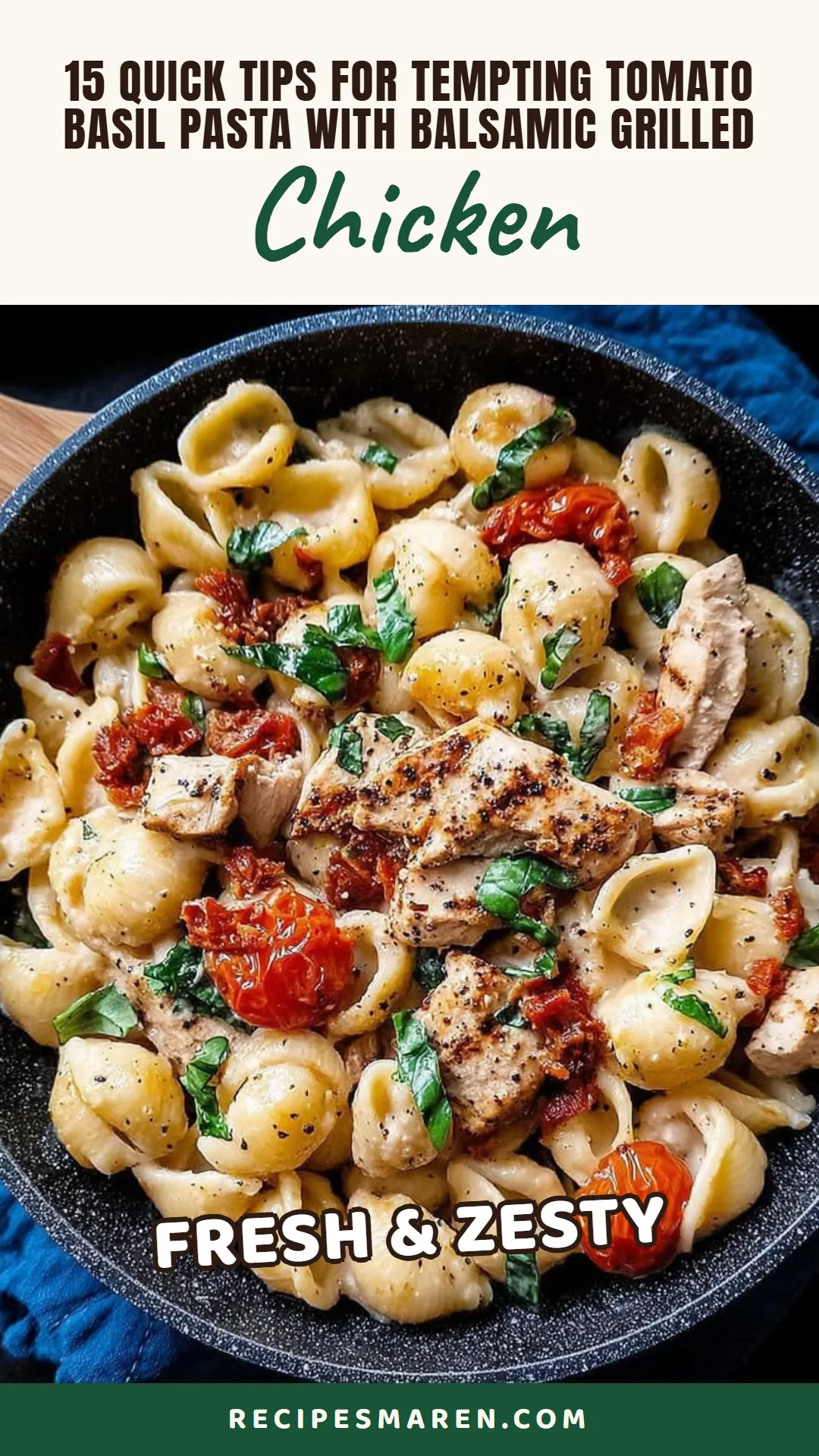 Discover the best easy homemade tomato basil pasta paired with juicy balsamic grilled chicken. This delicious recipe is perfect for quick weeknight dinners, bringing together fresh flavors and satisfying textures. With just a handful of ingredients, you can whip up a comforting meal that the whole family will love. Don't miss out on this flavorful dish; click to get the full recipe and make it tonight!