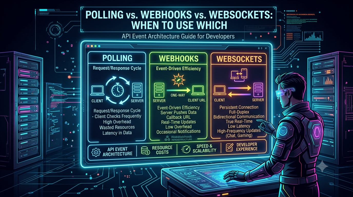 Polling Vs Webhooks Vs Web Sockets Vs SSE Choosing The Right Real Time Architecture