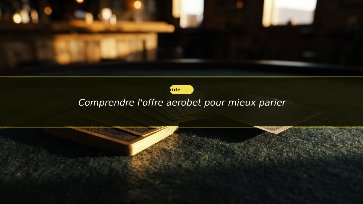 Comprendre l'offre aerobet pour mieux parier