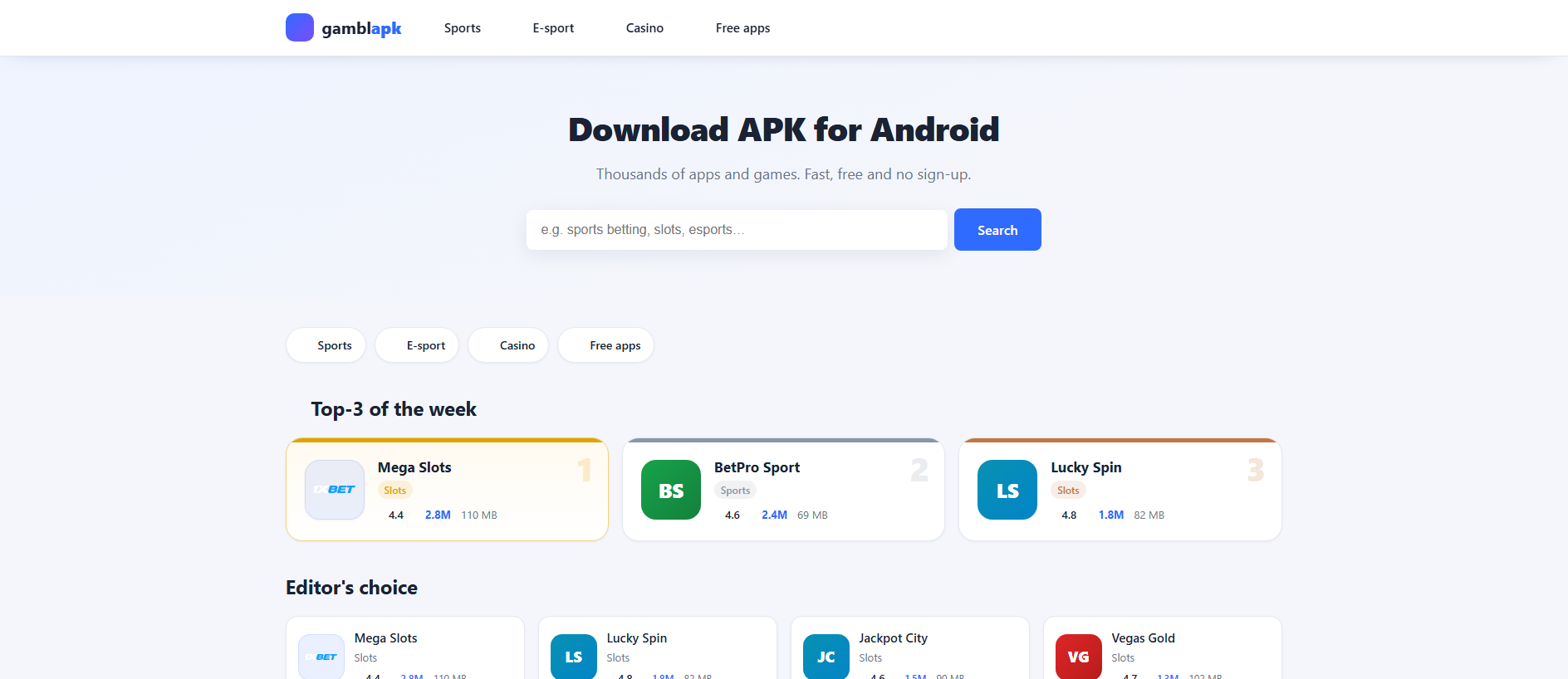 Stored screenshot of gamblingapkhub.com